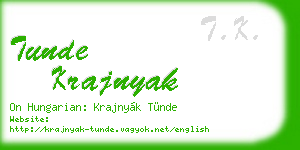 tunde krajnyak business card